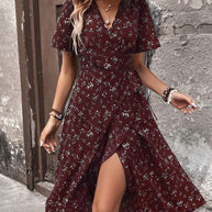 Damen Wickelkleid mit floralem Design WW