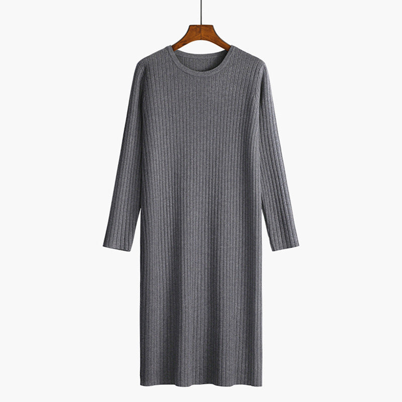 Damen Strickkleid mit feiner Rippenstruktur WW