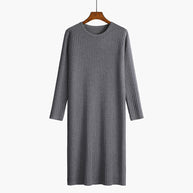 Damen Strickkleid mit feiner Rippenstruktur WW