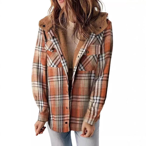 Damen Flanelljacke mit Fleecefutter WW