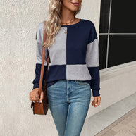 Damen lässiges Sweatshirt mit geometrischem Muster und trendigem Schnitt WW