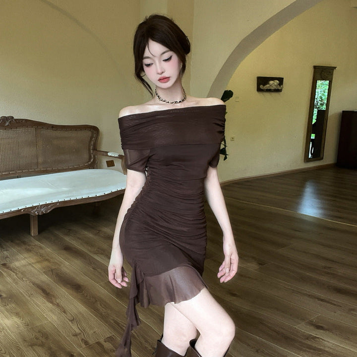 W&W Mode | Mesh Off-Shoulder Bodycon Kleid