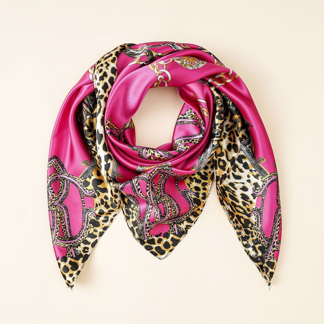 Damen Seidenschal mit elegantem Tiermuster und luxuriösem Design W&W Mode