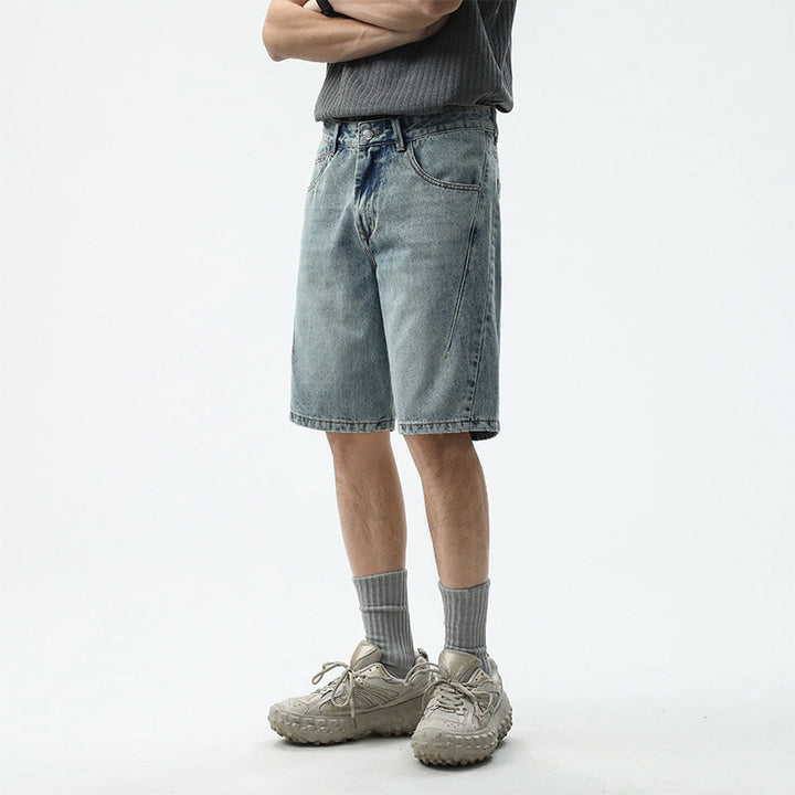 Herren Denim-Shorts im lässigen Relaxed Fit mit seitlichen Taschen W&W Mode