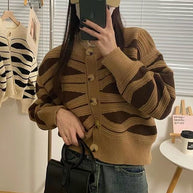 Damen Strickjacke im trendigen Streifenlook WW