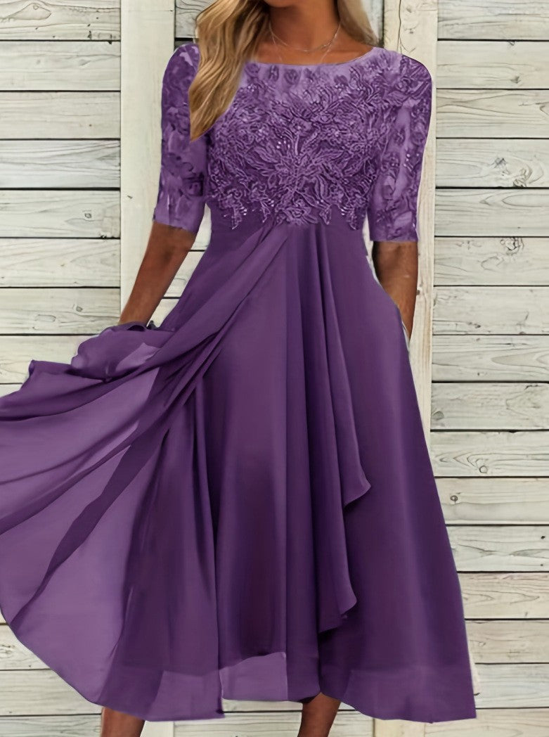 WW | Chiffon-Midikleid für Damen Luftig & Anmutig