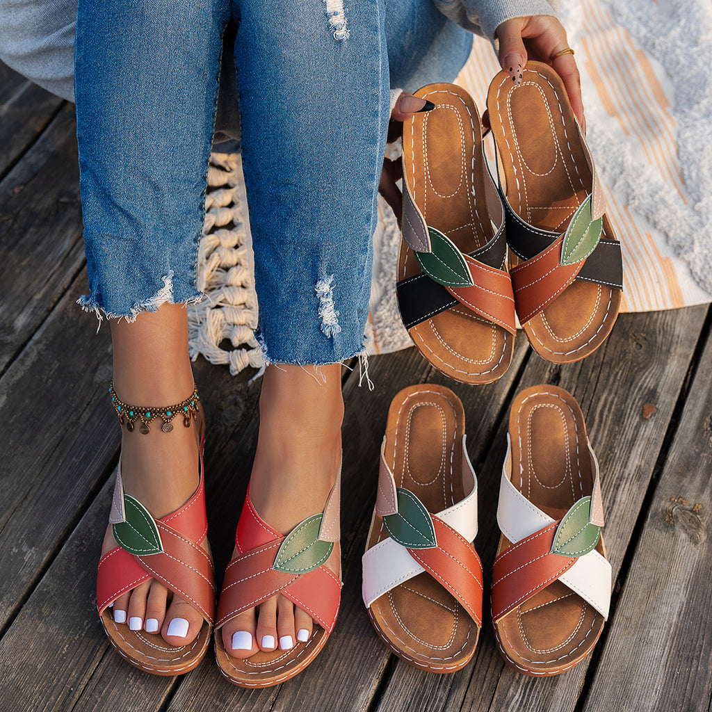Damen Komfortable Clogs mit elegantem Riemendesign und anatomischem Fußbett WW