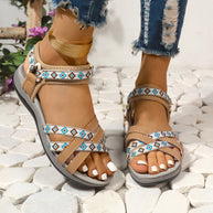 Damen Sportliche Sandalen mit verstellbaren Riemen und ergonomischer Fußbettung WW