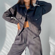 Damen Sportliches Set aus Oversize-Jacke und bequemen Joggerhosen WW