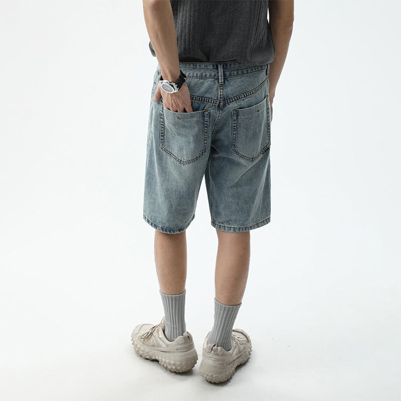 Herren Denim-Shorts im lässigen Relaxed Fit mit seitlichen Taschen W&W Mode