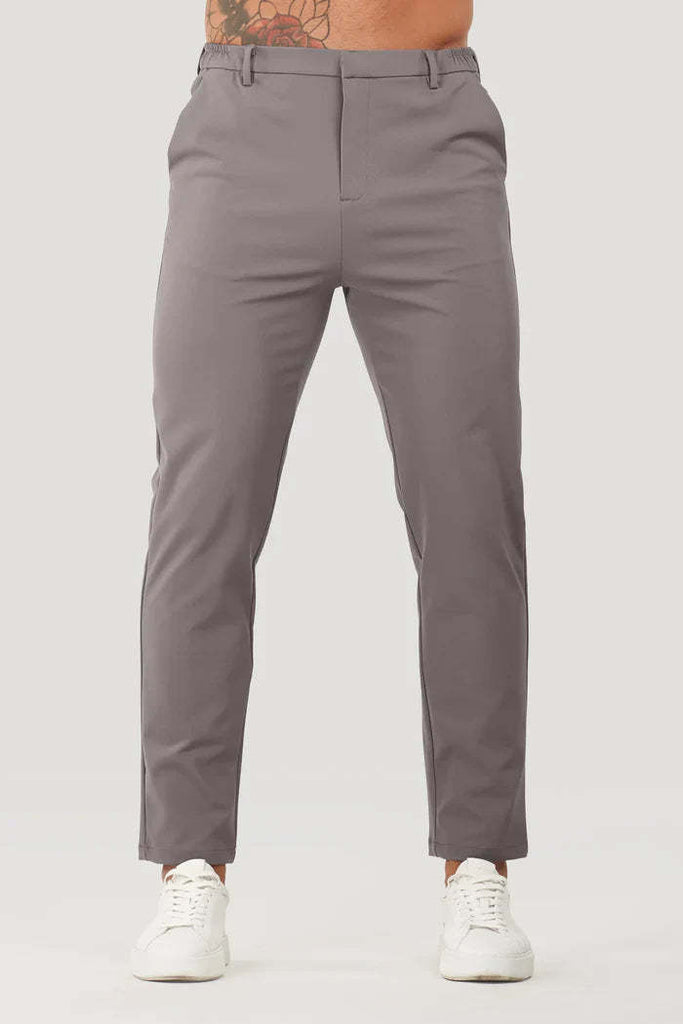 Herren Slim-Fit Chinohose mit elastischem Bund und dekorativen Details WW