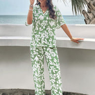 WW | Sommeranzug mit Print und kurzen Ärmeln