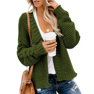 Damen Grobstrick-Cardigan mit lässiger Silhouette und offenen Schnitt WW