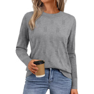 Damen Strickpullover mit strukturiertem Muster WW