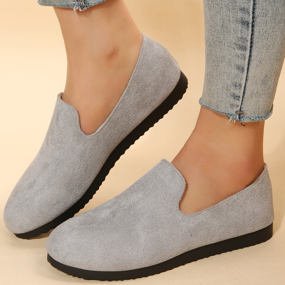 Damen Slip-On Freizeit Slipper mit bequemer Fußbett WW