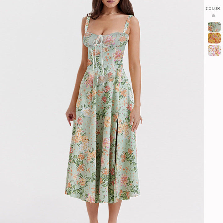W&W Mode | Gedrucktes Blumenkleid Korsettmodell