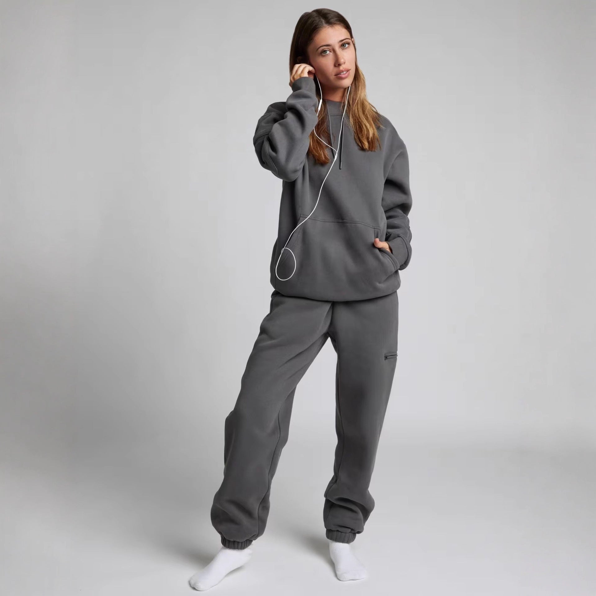 Damen Bequemer und stilvoller Hoodie mit integriertem Schlafmasken-Design WW