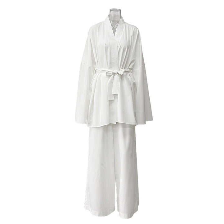 Damen elegantes Lounge-Set aus softem Material mit weitem Schnitt W&W Mode
