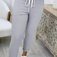 Damen Bequeme Freizeithose mit verstellbarem Kordelzug und lässigem Schnitt WW
