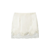 Damen Minirock mit raffiniertem Spitzenbesatz und elegantem Schnitt WW