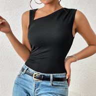 Damen asymmetrisches Top mit elegantem Design W&W