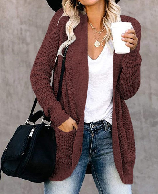 Damen Strickcardigan mit praktischen Taschen und luftiger Struktur WW