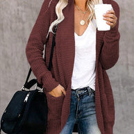 Damen Strickcardigan mit praktischen Taschen und luftiger Struktur WW
