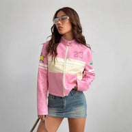 Damen Sportliche Kurzjacke mit detailreichen Applikationen WW