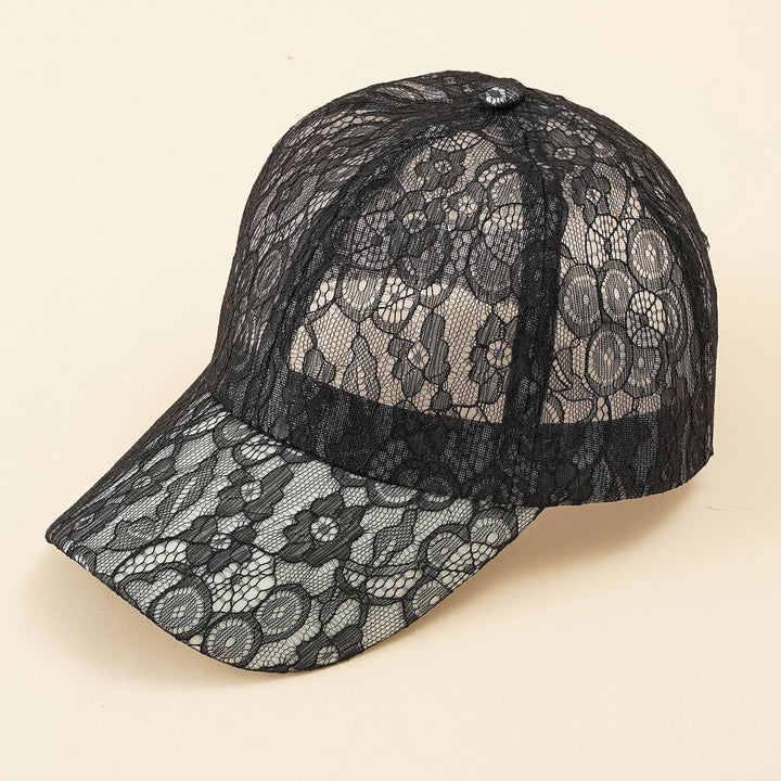Damen Baseballmütze mit elegantem Spitzenmuster und atmungsaktiver Struktur W&W Mode
