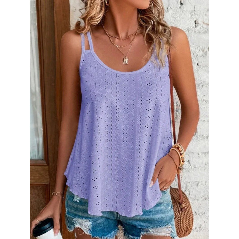 Damen luftiges Spitzen-Top mit feinen Details WW