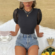 Damen Body mit modischen Netzdetails und elegantem Schnitt WW