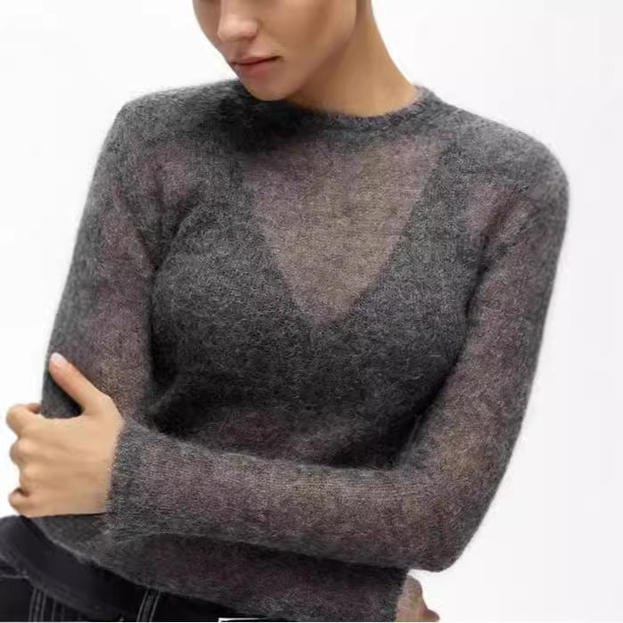 Damen Transparenter Pullover W&W