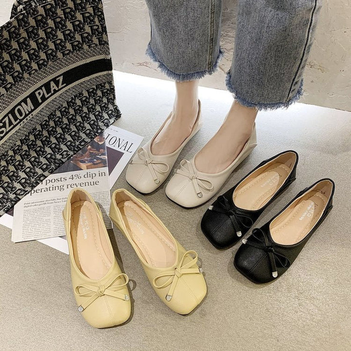 Damen Ballerinas mit dekorativem Schleifen-Detail und rutschfester Sohle W&W Mode