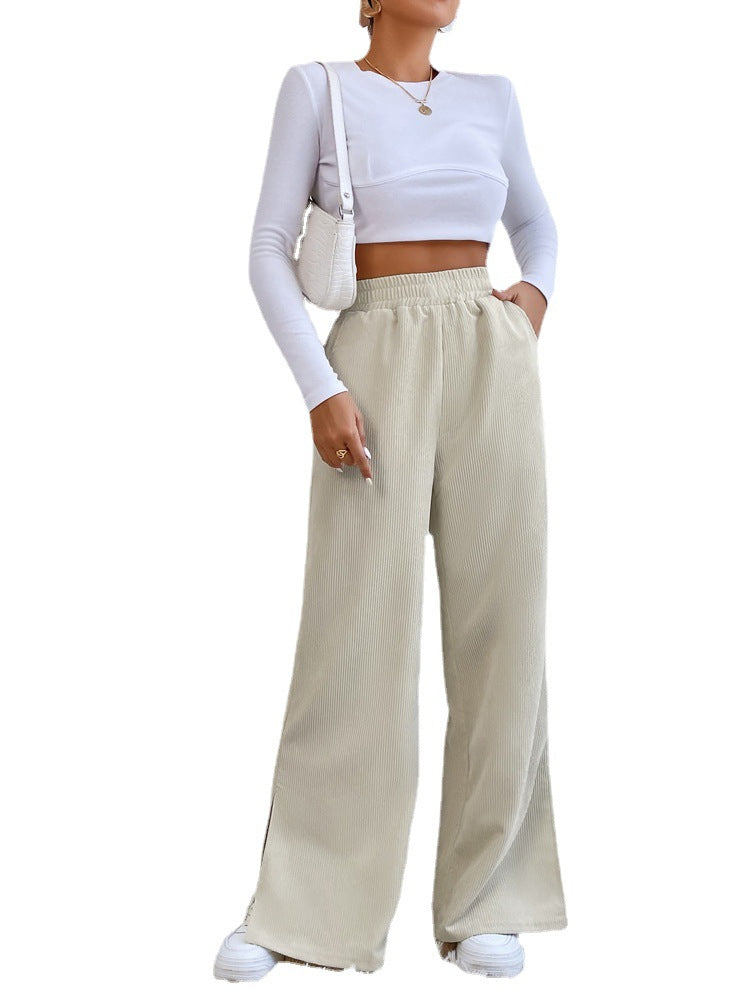 WW mit hoher Taille und Cordstoff