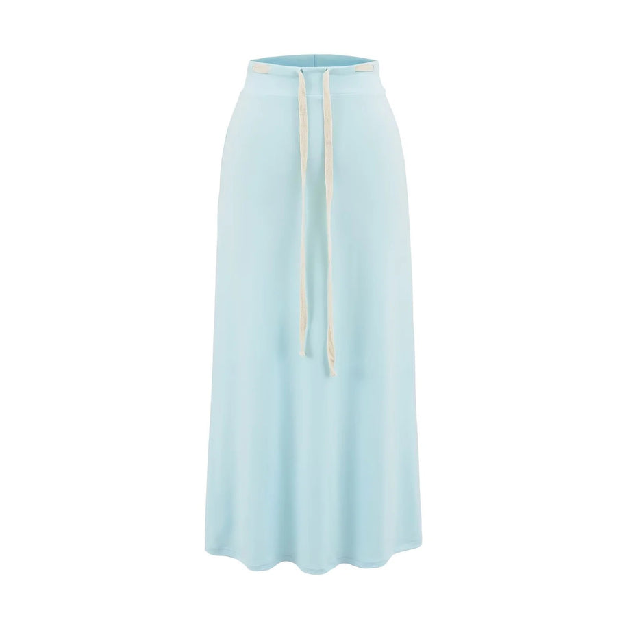 Damen Sportlicher Maxiröcke mit verstellbarem Bund WW