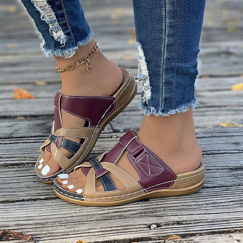 Damen Relax-Sandalen mit ergonomischem Fußbett und verstellbaren Riemen WW