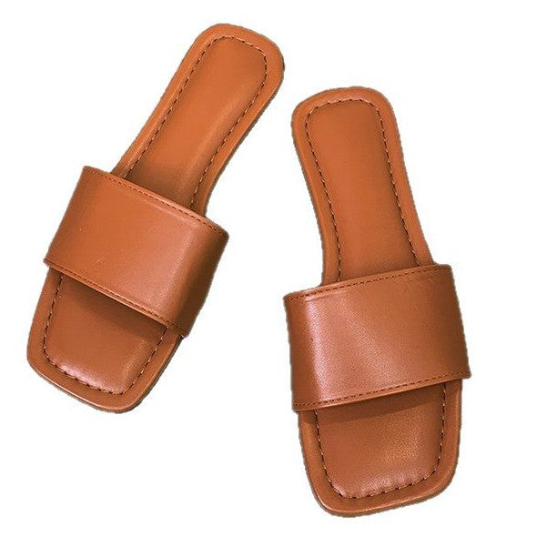 Damen Offene Zehentrenner-Pantoletten mit elegantem Design W&W Mode
