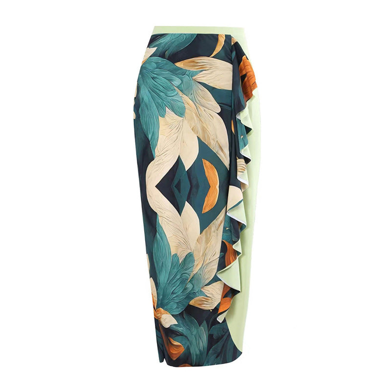 WW | Damen Badeanzug-Set mit elegantem asymmetrischen Design und verspieltem Rockdetail