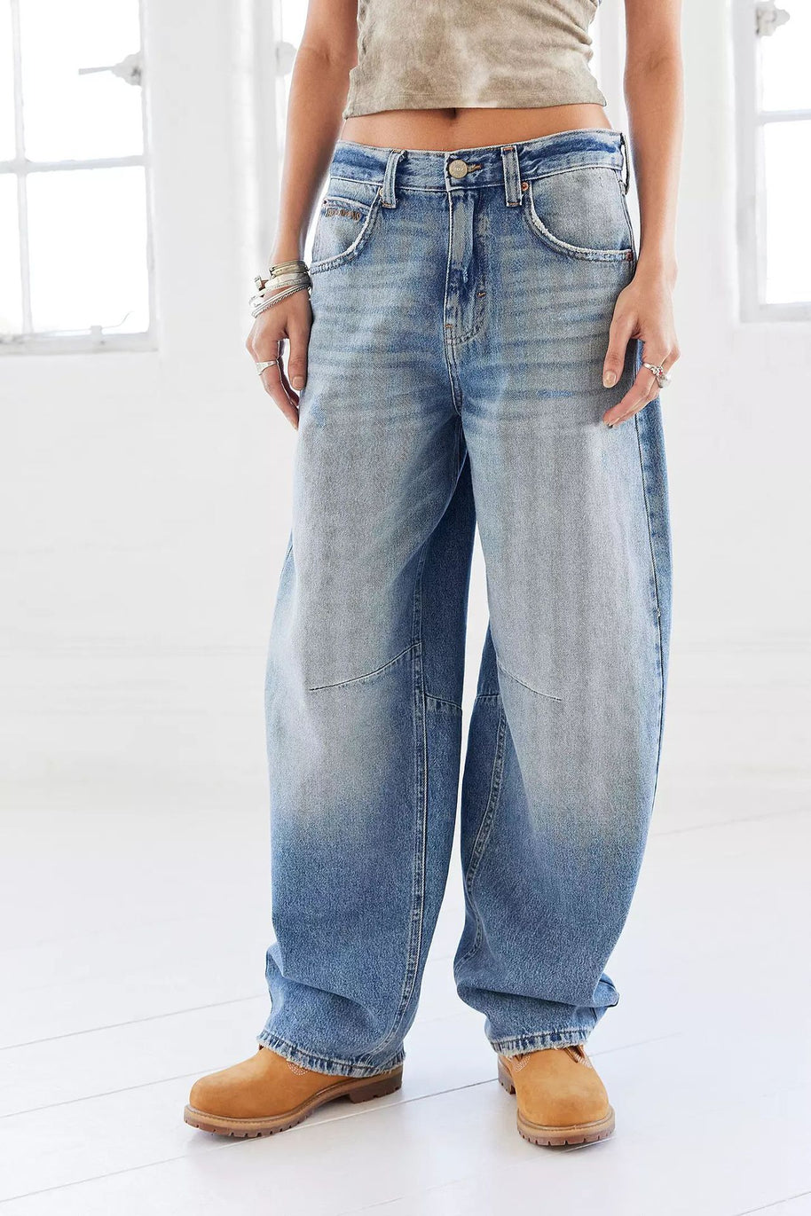 Damen Baggy-Jeans im Vintage-Style WW