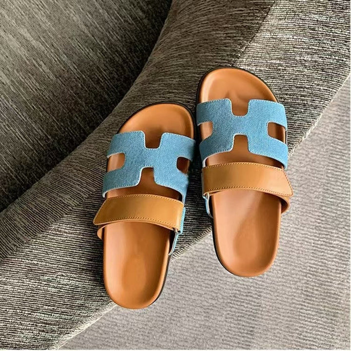 Damen Slip-on-Sandalen mit weichem Material