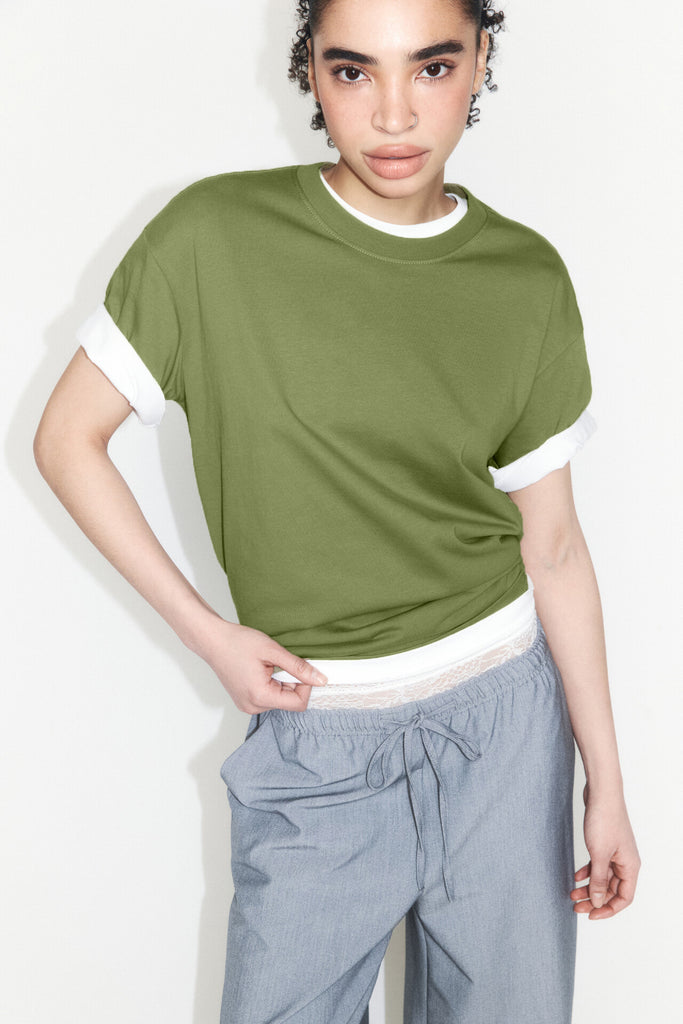 Damen lässiges Oversized T-Shirt aus hautfreundlichem Baumwollmix WW