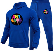 Damen Sportliches Sweatshirt und Jogginghose Set mit kreativen Druckdetails WW