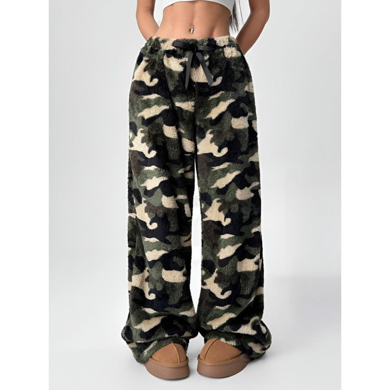 Damen Bequeme Hosen mit Leopardenmuster WW