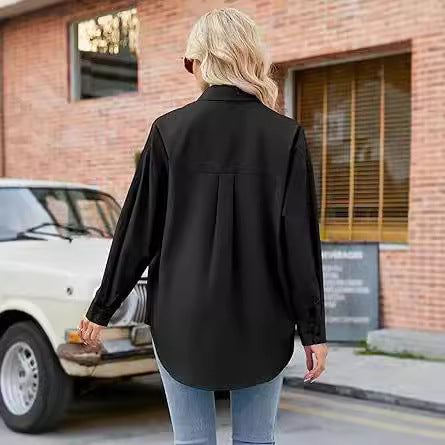 Damen Hemdbluse im lässigen Schnitt mit langen Ärmeln und modernen Details WW