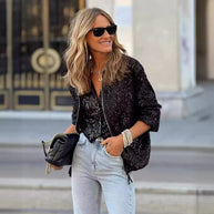 Damen Glitzer-Collegejacke mit glänzenden Pailletten und hohem Tragekomfort WW