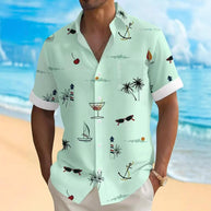 Herren Freizeithemd mit maritimen Motiven WW