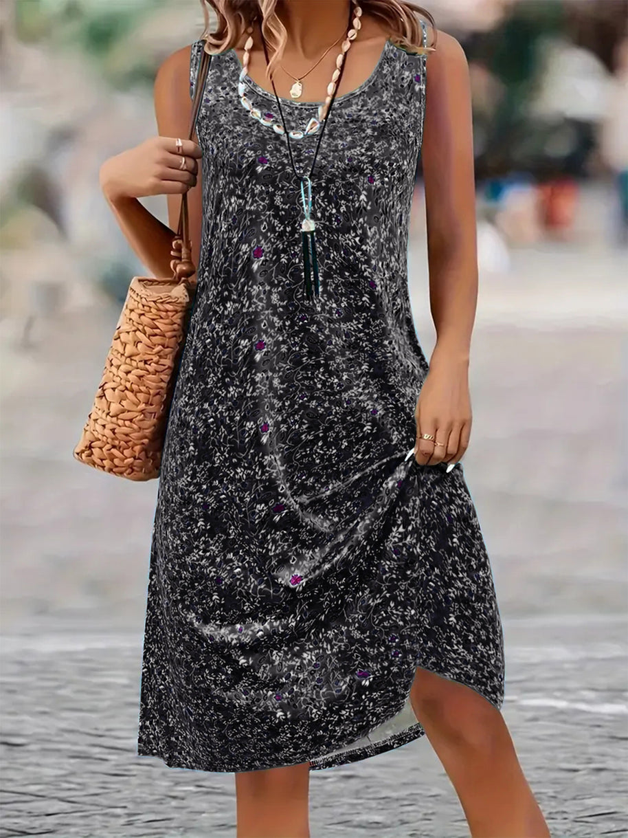 Damen Sommerliches Blütenmuster Kleid WW