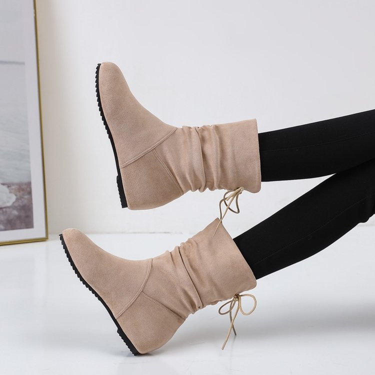 Damen Stiefeletten mit elastischen Falten und rutschfester Sohle W&W