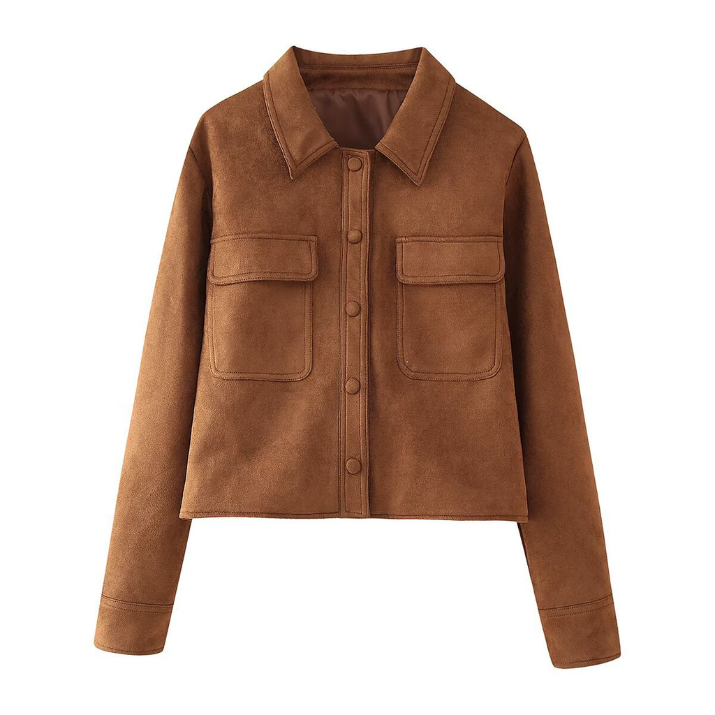 Damen Kunstlederjacke im modischen Oversized-Schnitt mit praktischen Taschen WW
