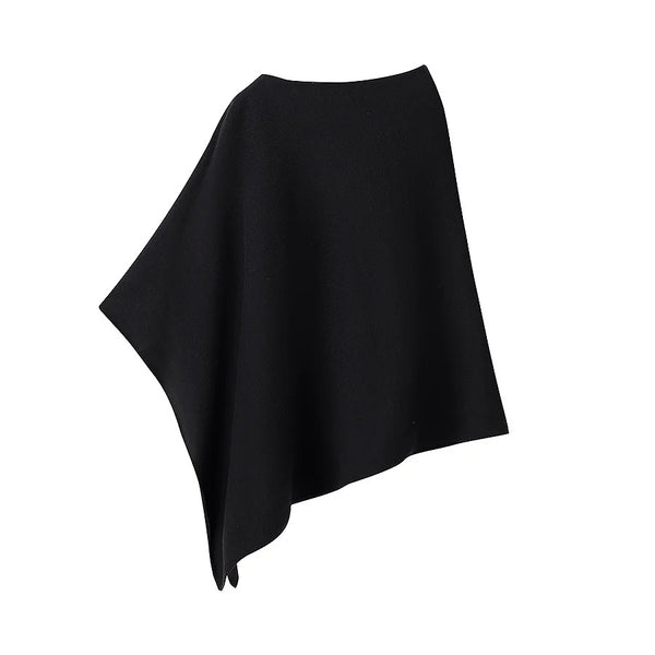 Damen Schalponcho aus hochwertiger Wolle und elastischem Material WW